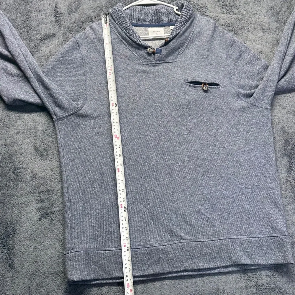 Billy Reid Shawl Collar Sweater Men's 2XL Loop Button Sweatshirt Heathered Knit